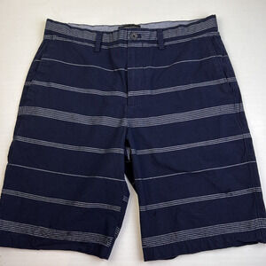 Banana Republic Emerson Short Men's 33 Black Stripe Preppy Bermuda Travel